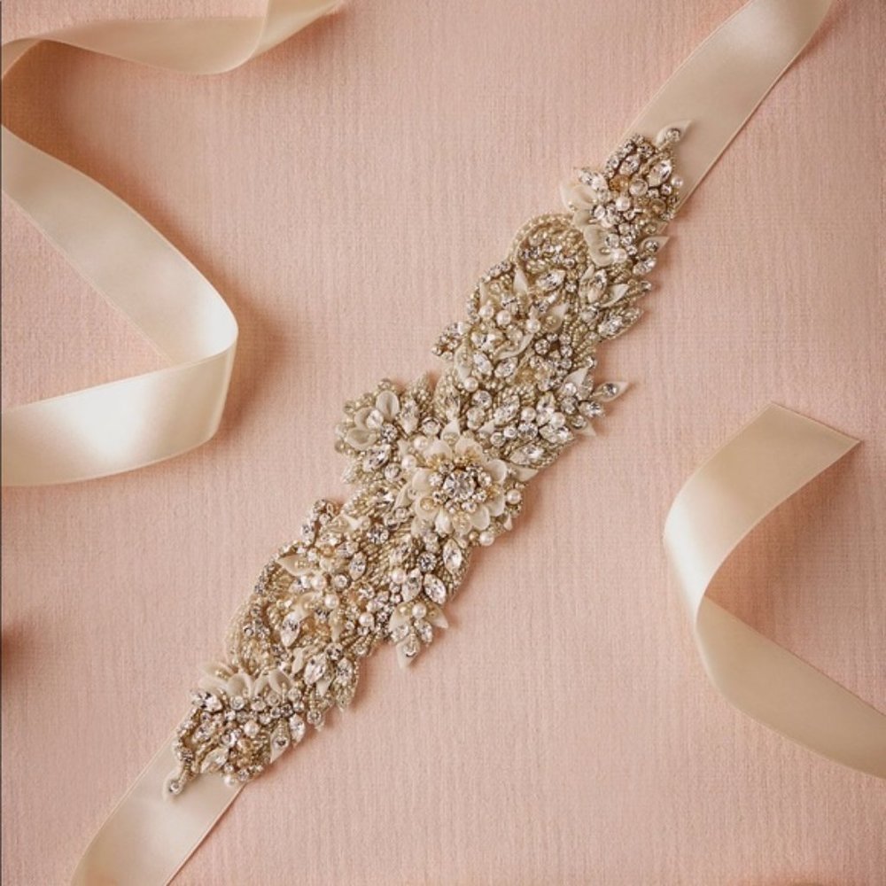 BHLDN Le Champagne Sash Neutral